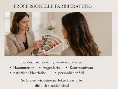 Eine umfassende Übersicht zur Auswahl der passenden Haarfarbe basierend auf dem Sommertyp und Wintertyp, inklusive Porträtaufnahmen, Farbbeispielen und Tipps zum Hautunterton.