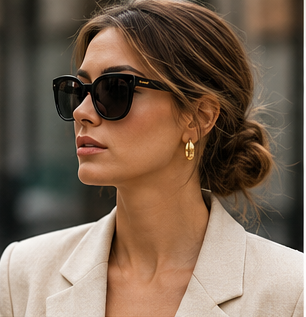 Eine Übersicht zu Accessoires und Schmuck-Styling, unterteilt nach warmen und kühlen Farbtypen, mit Beispielen für Gold-, Silber-, Roségold- und Weißgoldschmuck sowie Taschen und Schuhen.