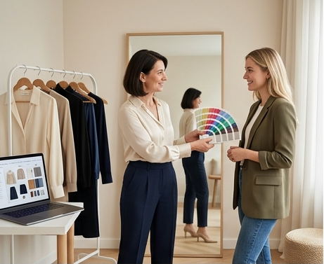 Eine modisch gekleidete Person präsentiert ein stilvolles, gut kombiniertes Outfit in einer ansprechenden Umgebung für eine visuelle Stil- und Mode-Inspiration.